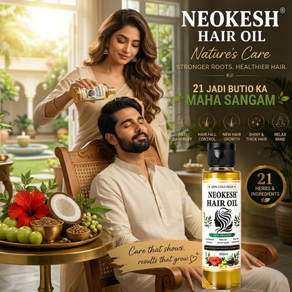 NEOKESH Ayurvedic Herbal Hair Oil with 21 Powerful Herbs 200 ml