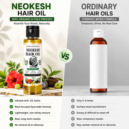 NEOKESH Ayurvedic Herbal Hair Oil with 21 Powerful Herbs 200 ml