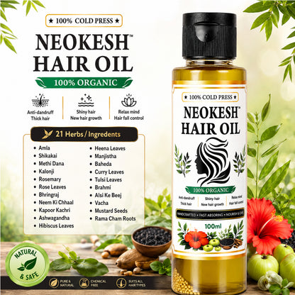 NEOKESH Ayurvedic Herbal Hair Oil with 21 Powerful Herbs 200 ml